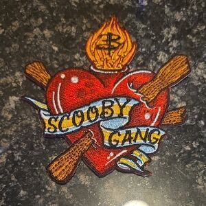 Red Heart Patch with Scooby Gang Design